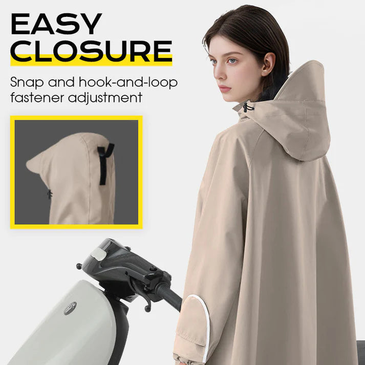 🌧️ युनिसेक्स हुडयुक्त ओभरसाइज्ड इलेक्ट्रिक बाइक वर्षा पोन्चो