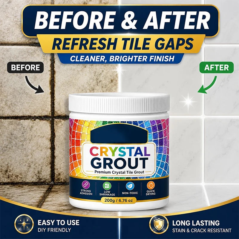 🏠 High-Strength Waterproof Crystal Tile Grout