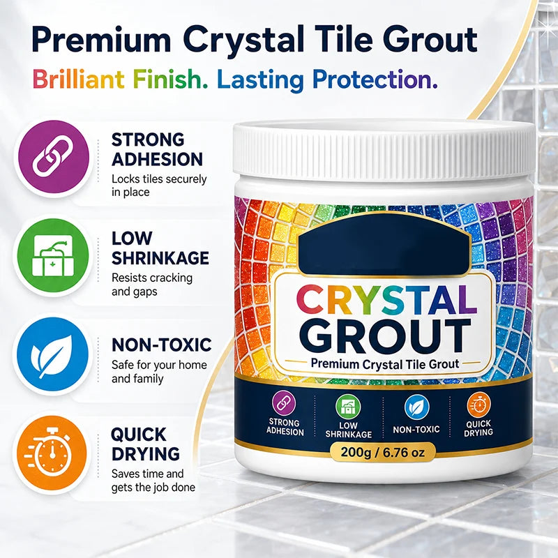 🏠 High-Strength Waterproof Crystal Tile Grout