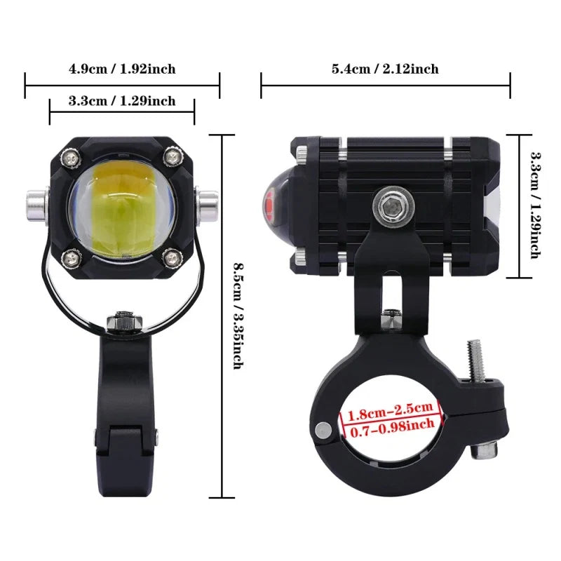 🏍️ Universal Motorcycle LED Spotlights – Dual Beam & All-Weather Waterproof 💡